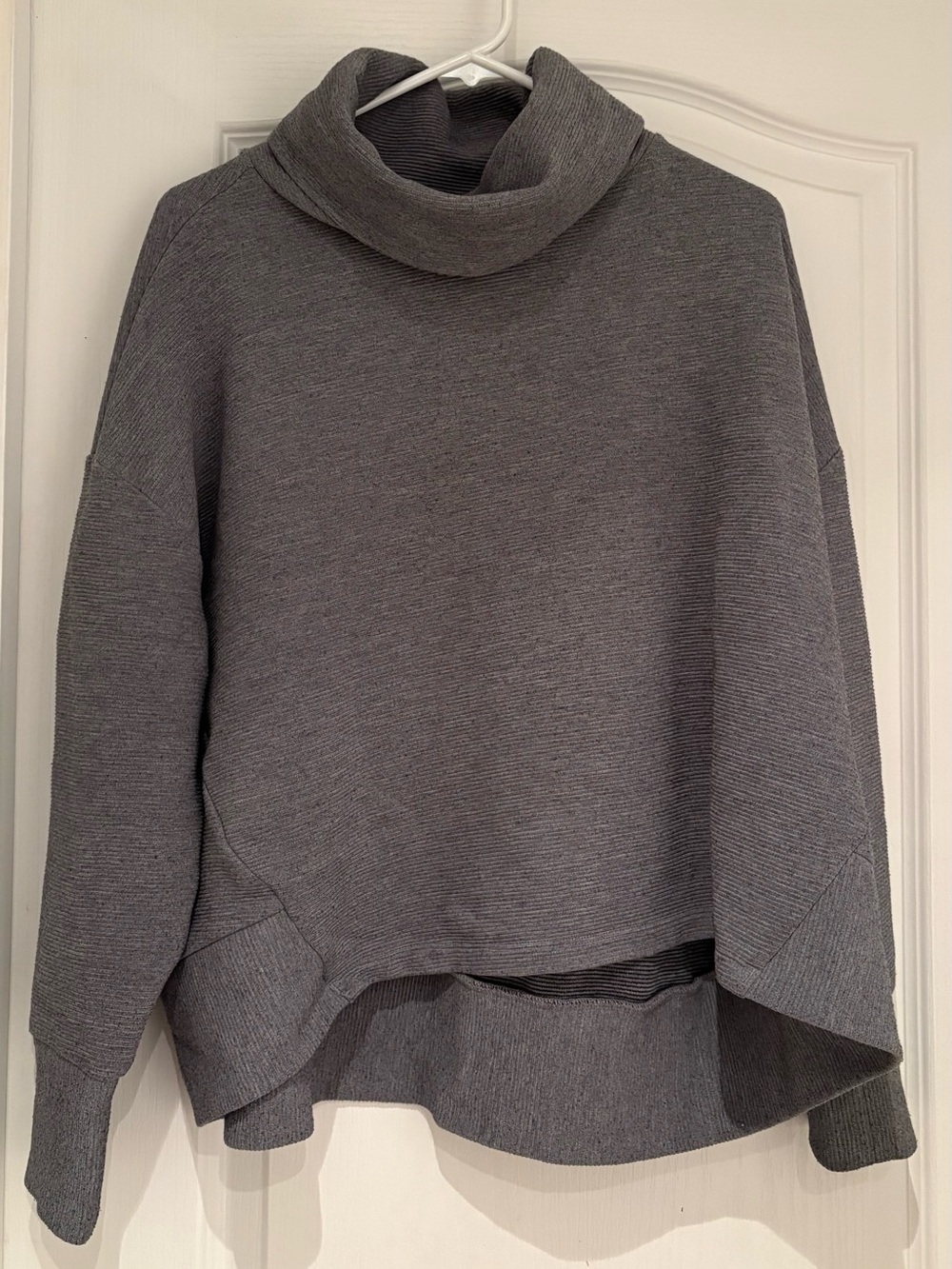 Women's Gray Cowl Neck Pullover Sweater